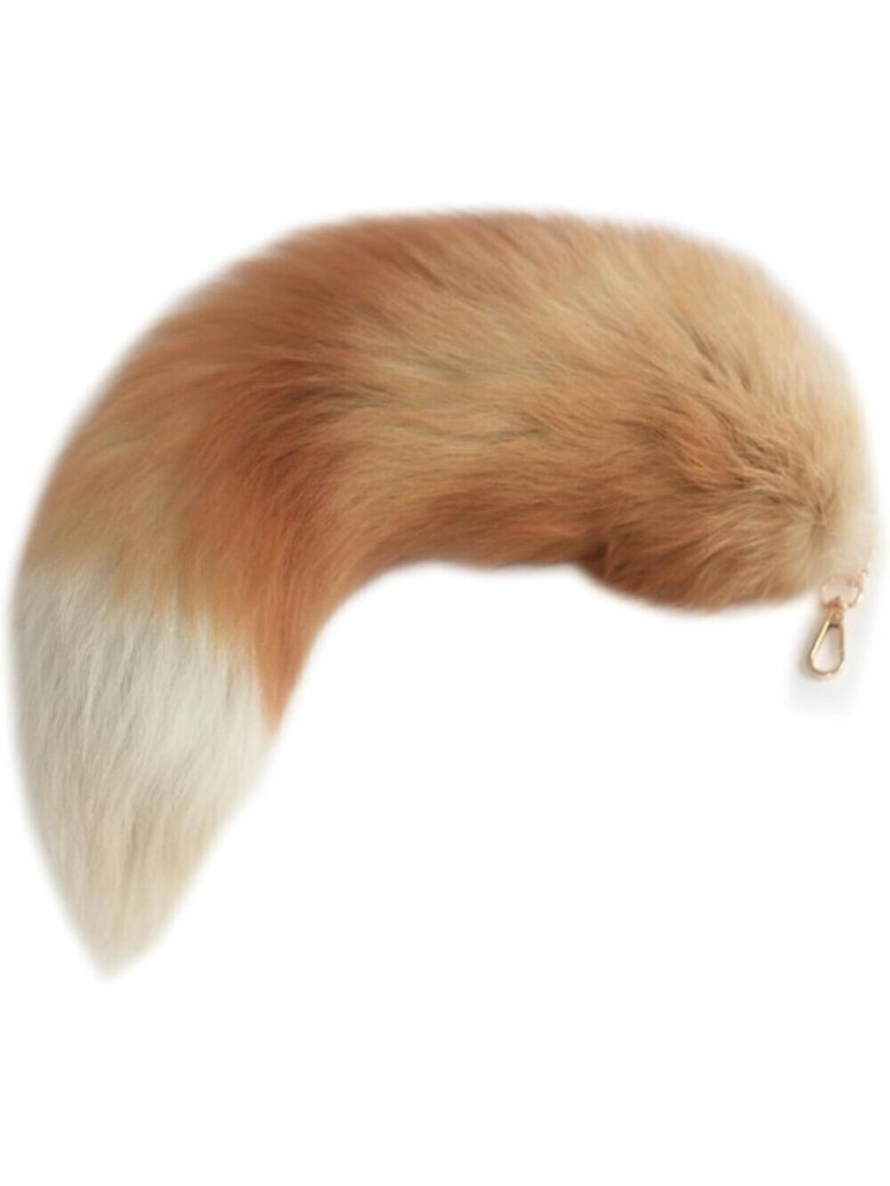 🆕Women Orange Fluffy Real Fox Tail Fur Keychain Pendant Cosplay Stylish Handbag